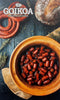 Chistorra cooking on the grill, barbecue or hot plate.