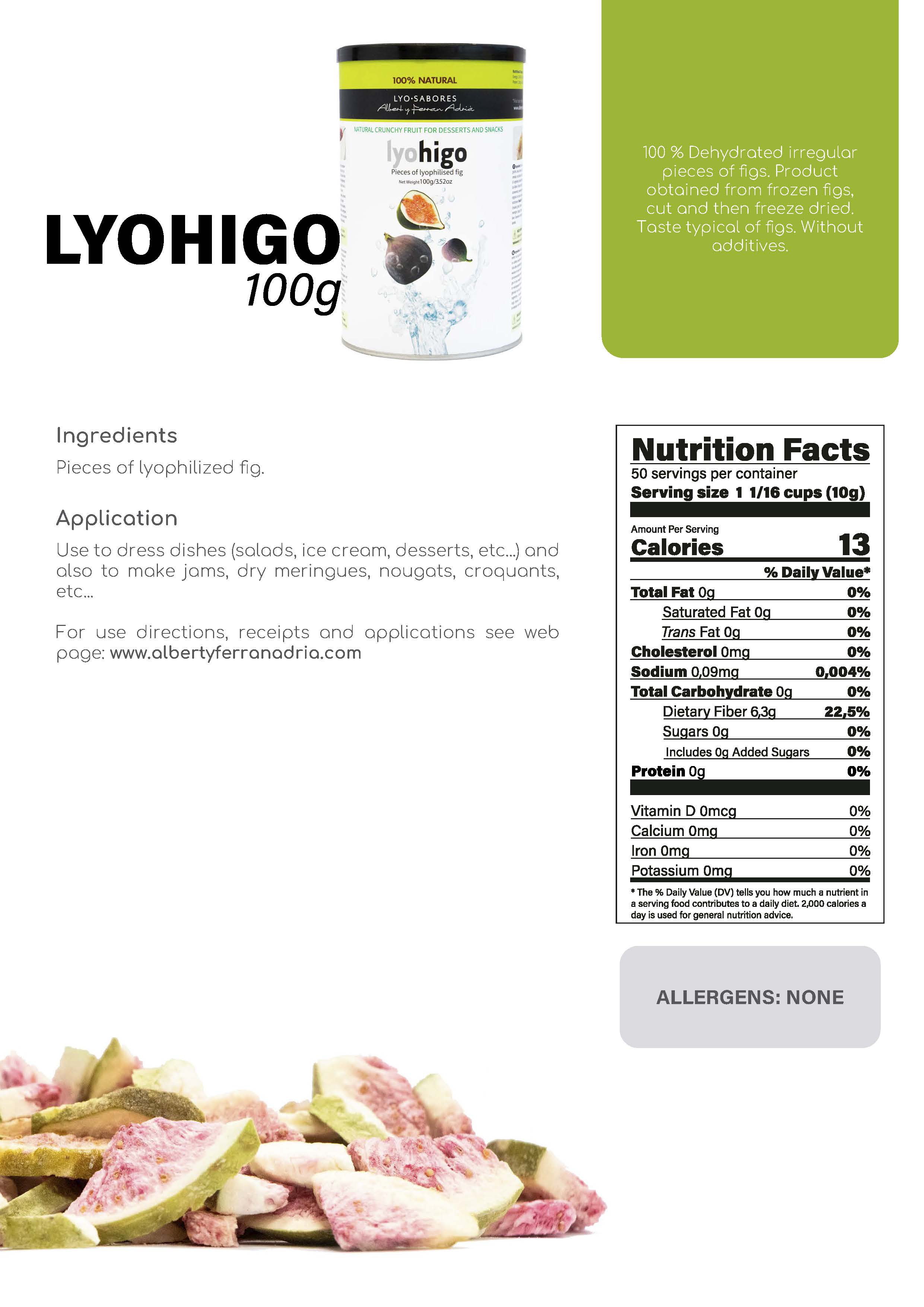 TEXTURAS Lyo Fig fact sheets