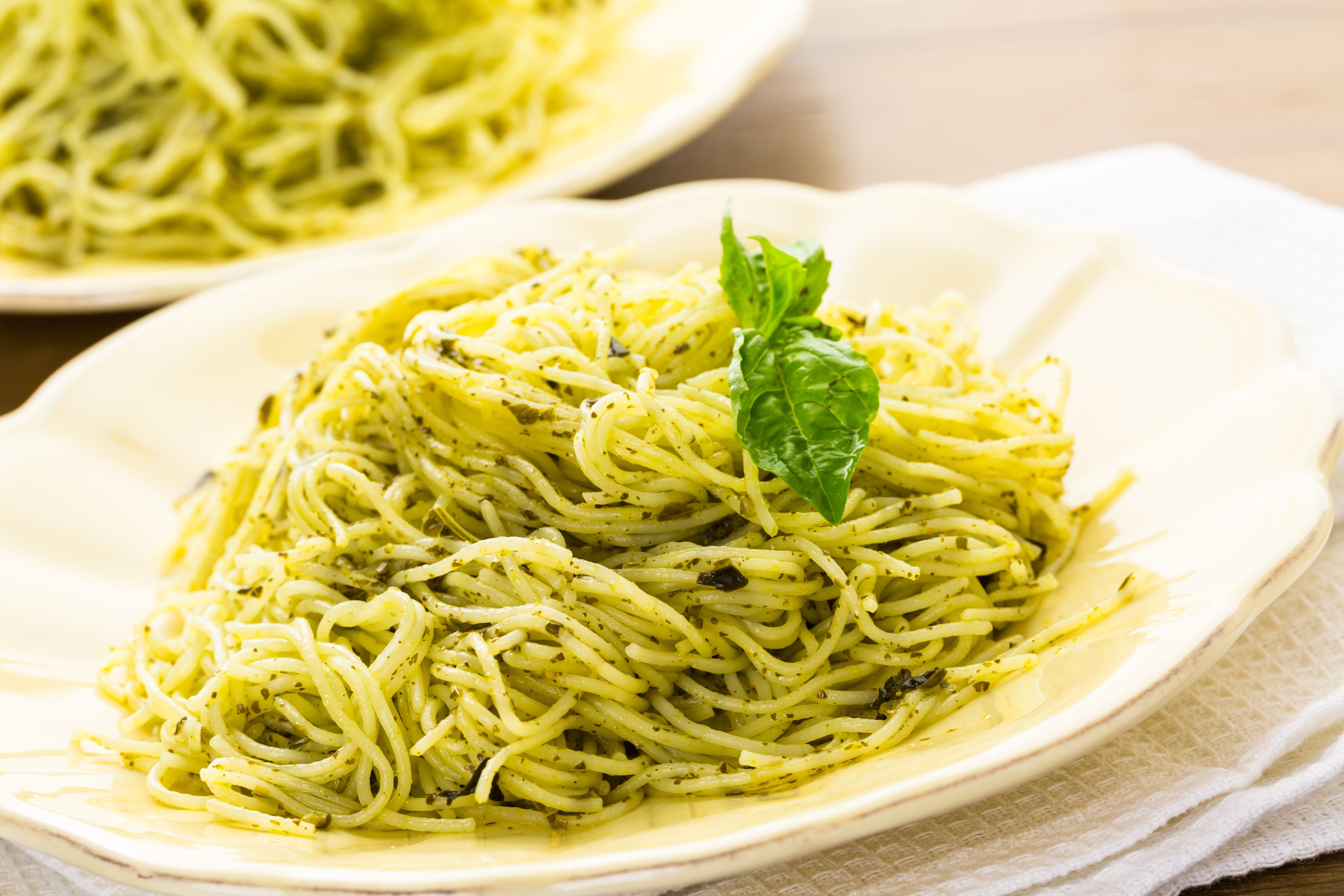 Angel hair pasta pesto by Armando