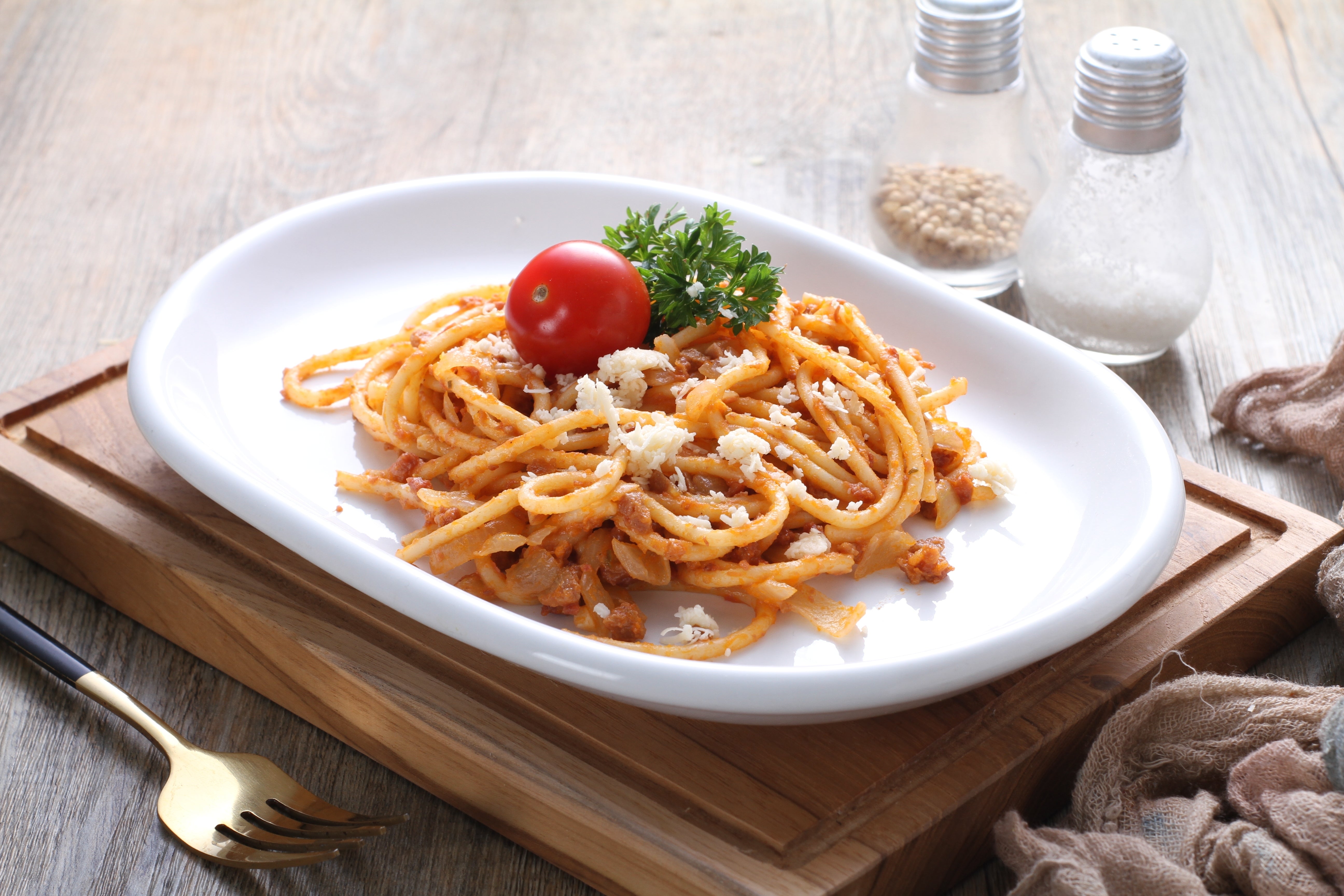 Thin spaghetti pasta dish Armando