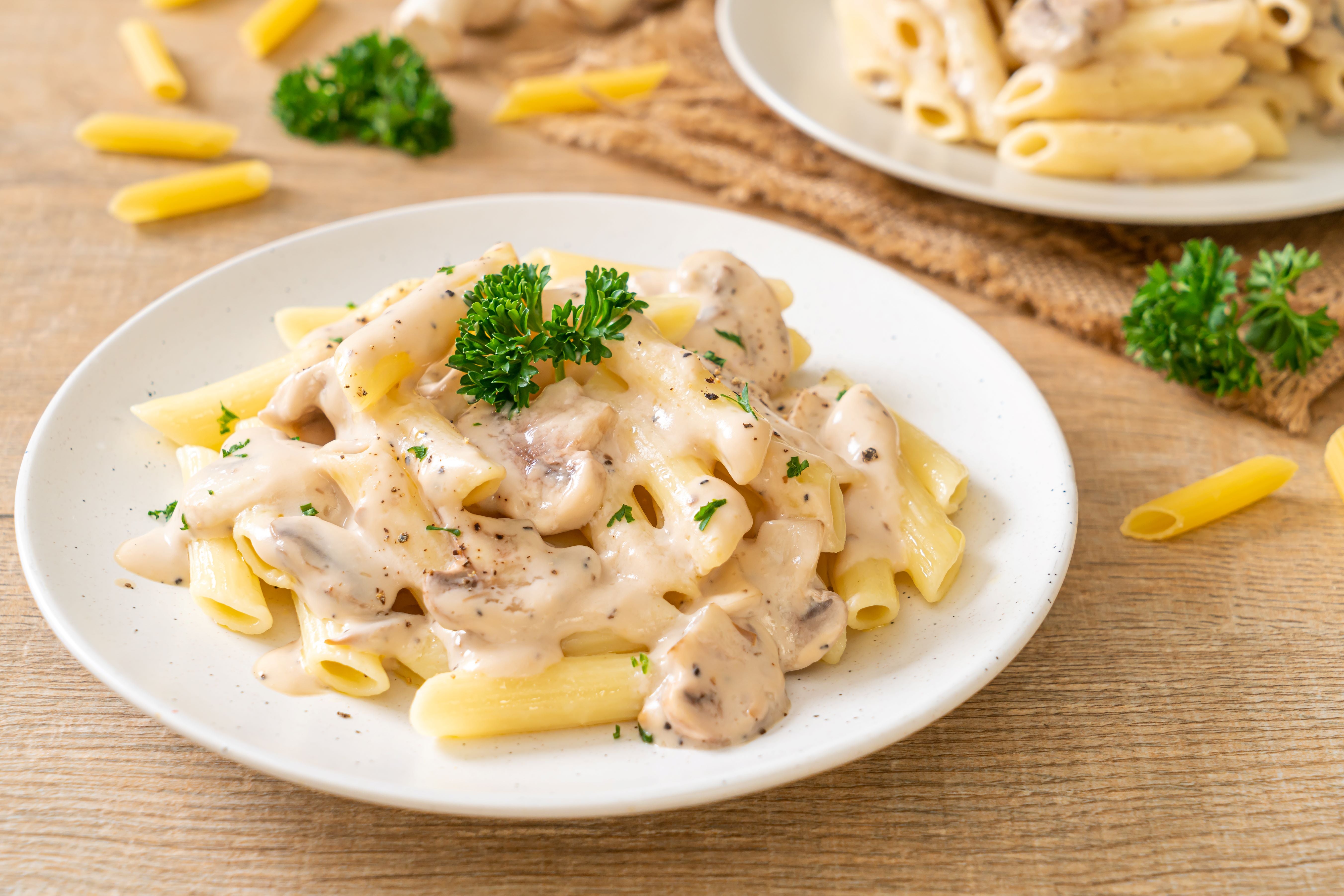 Penne pasta Armando with cream sauce