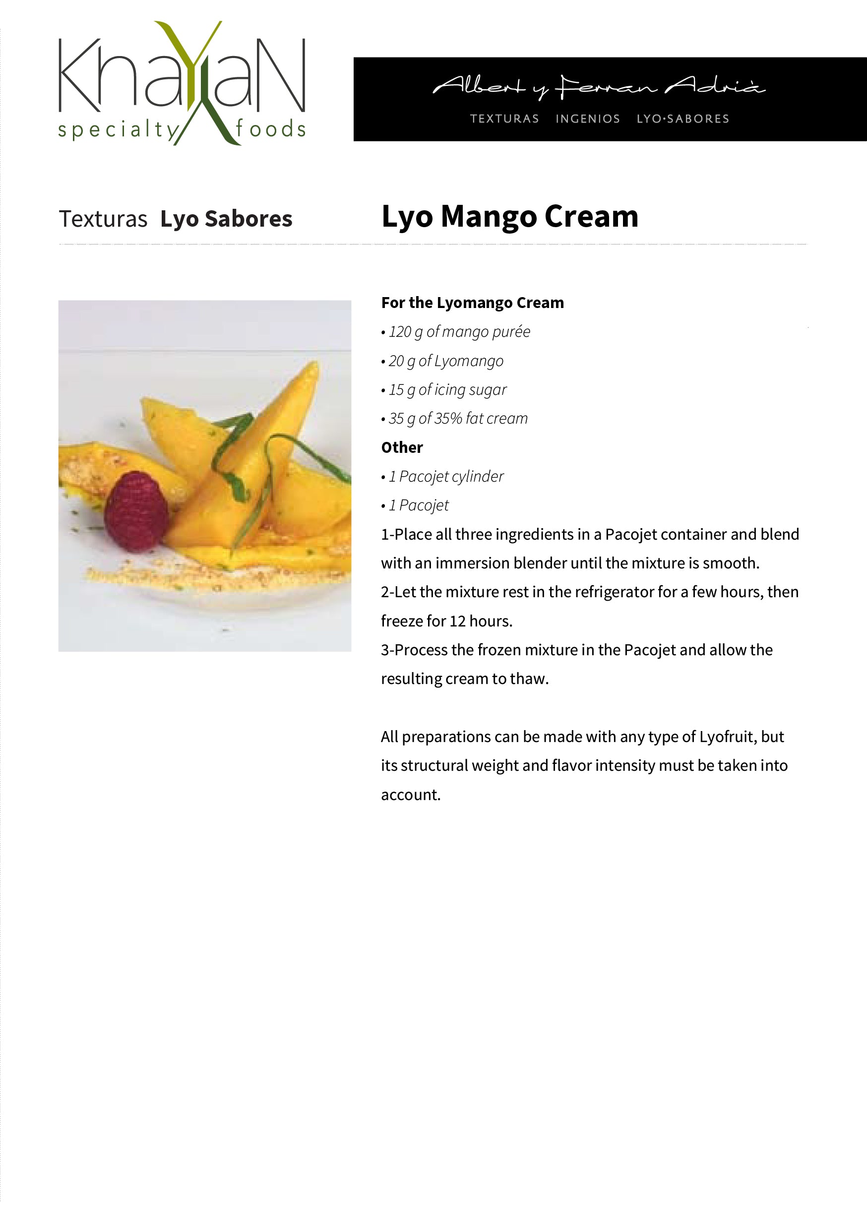 TEXTURAS Lyo Mango 150gr/5.29oz