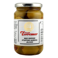 TORREMAR Spanish Queen Gordal olives stuffed with red pepper Sevilla 350g jar