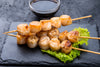 Grilled scallops skewers