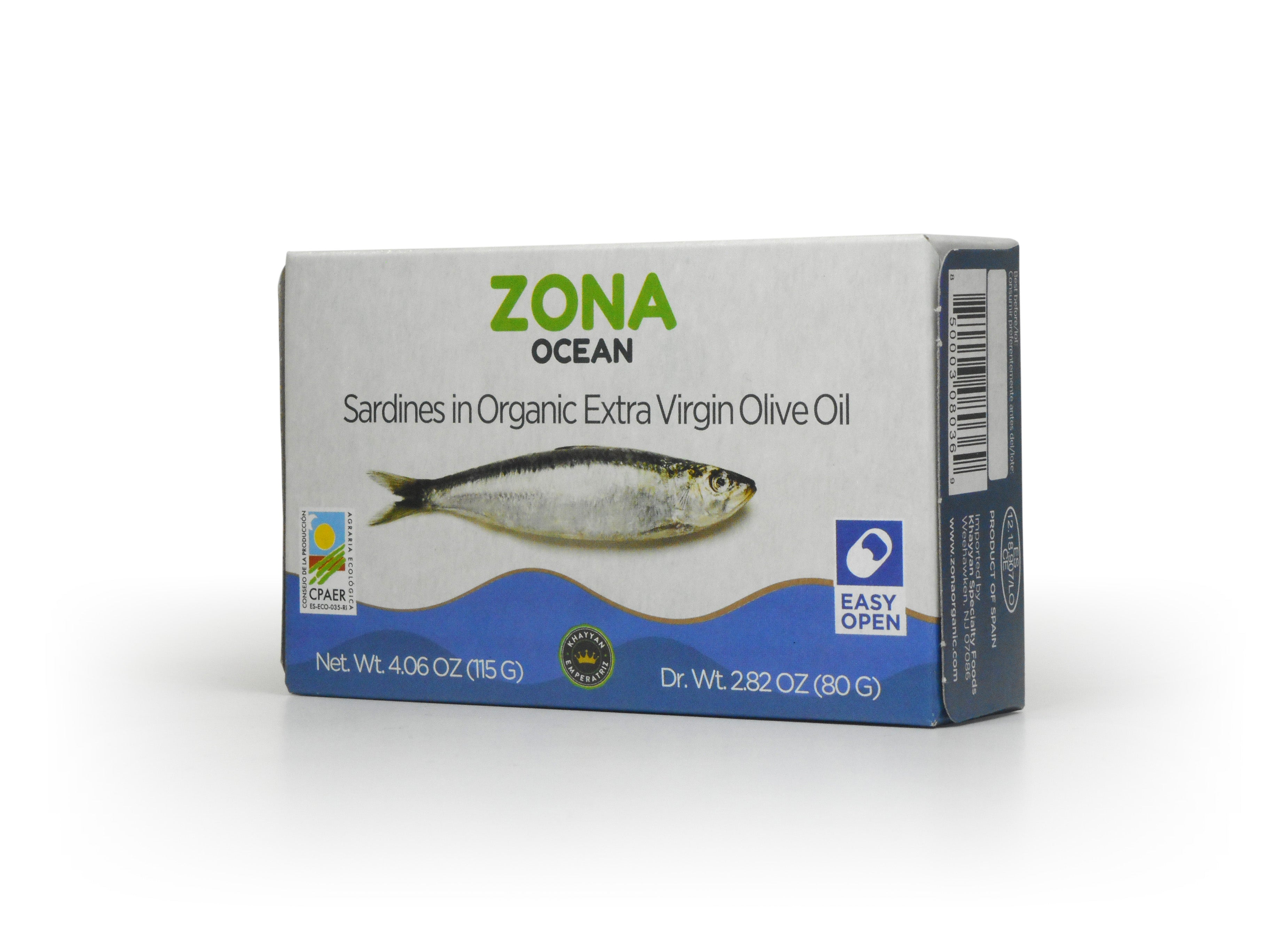 Sardines in organic extra virgin olive oil