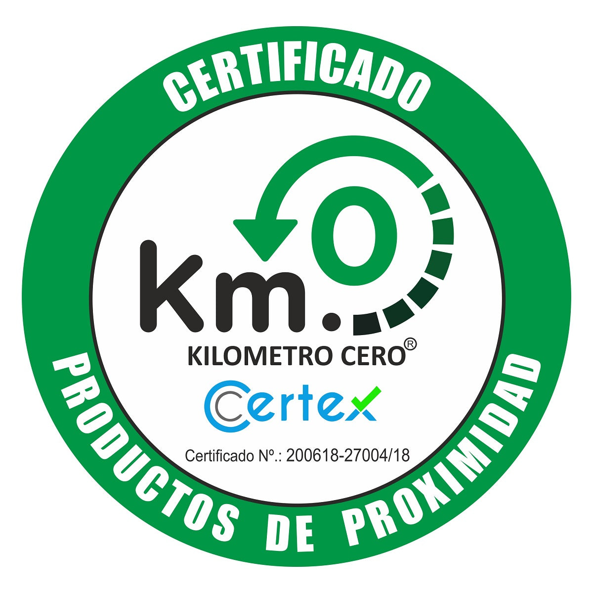 Kilometro Cero km.0 certification locally grown by local farmers